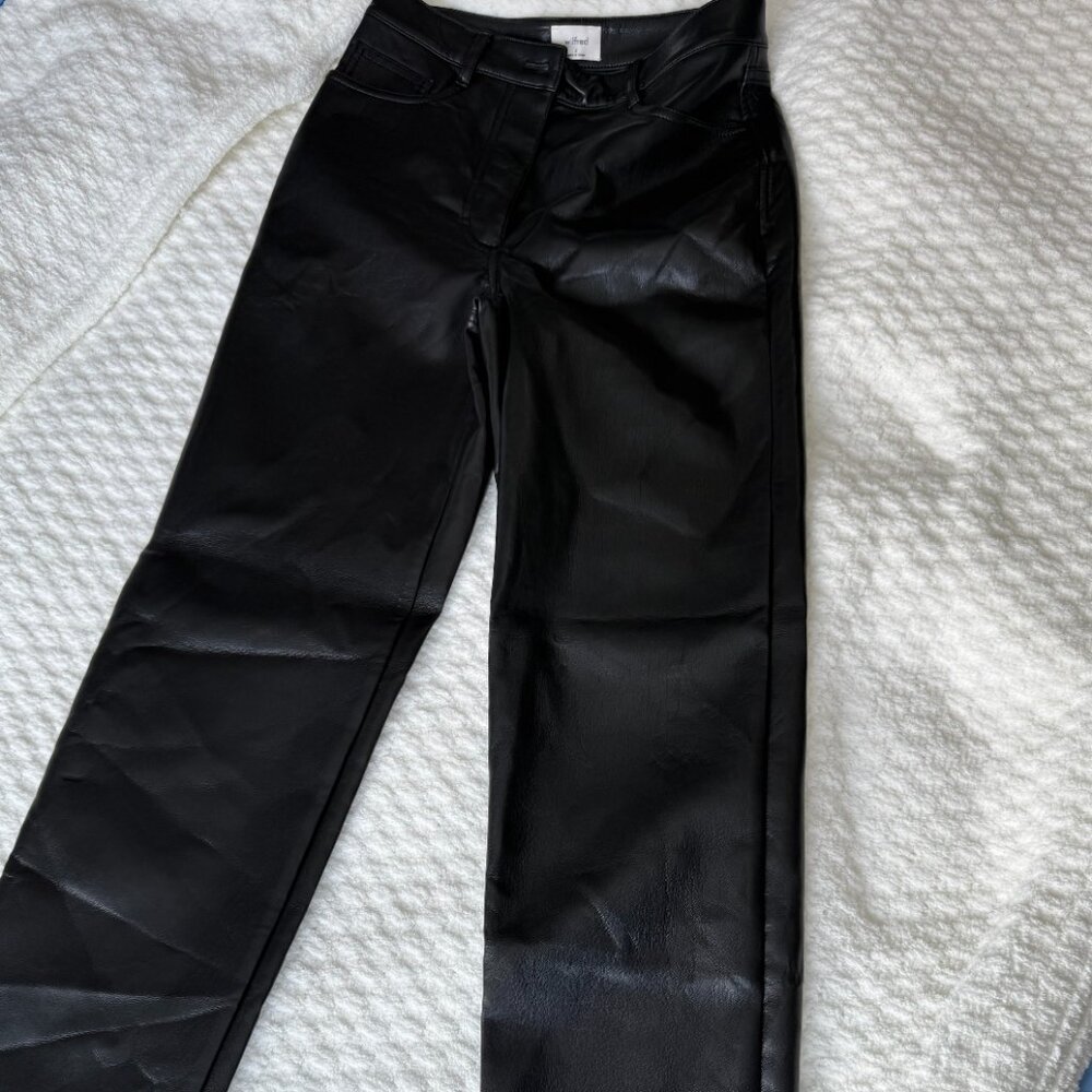 Black Vegan Leather Pants